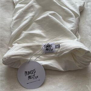 Princess Polly White Ruched Skirt